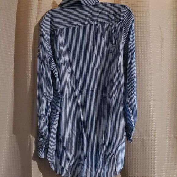 ATTITUDES RENEE SPLIT SLV FRONTBWOVEN TOP A375337 - Picture 8 of 10